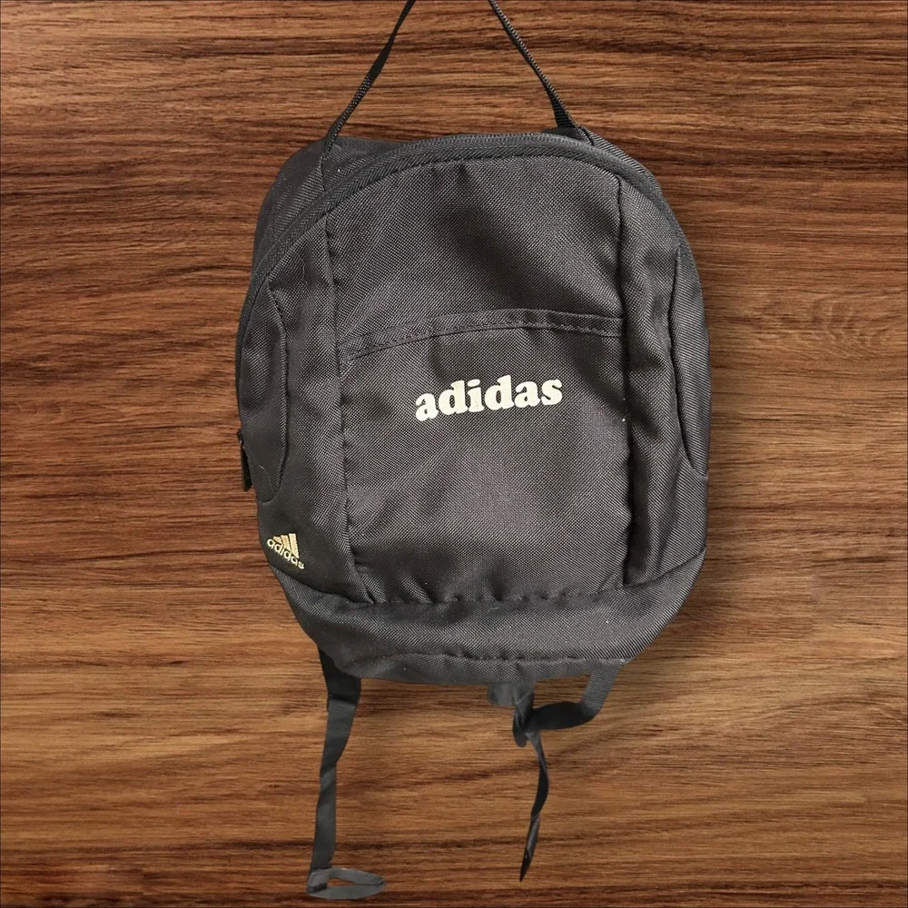 Adidas‎ Mini Backpack Black Bag Lightweight Small Travel School - Picture 6 of 6